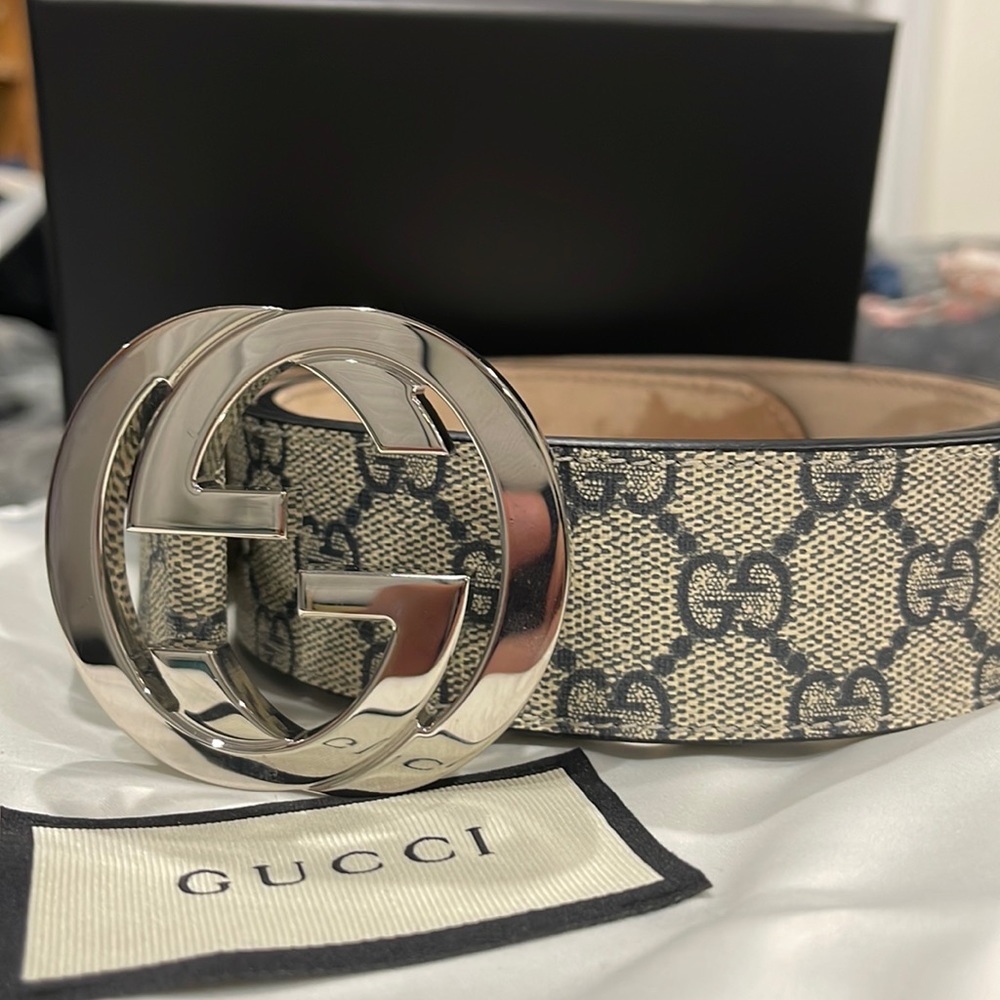 Gucci GG Supreme Belt with G Buckle